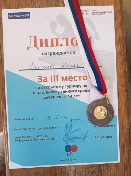 Открытый турнир по настольному теннису среди молодёжи от 14 лет.