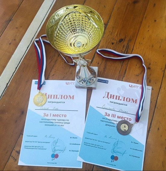 Открытый турнир по настольному теннису среди молодёжи от 14 лет.